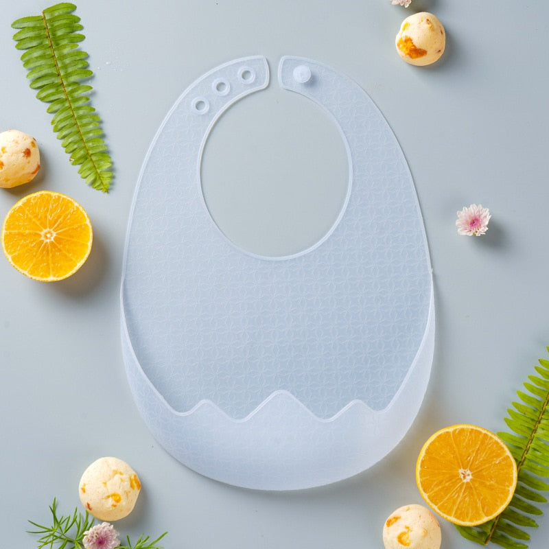 Babador de Silicone Ajustável à Prova d'Água - A solução perfeita para alimentar seu bebê!