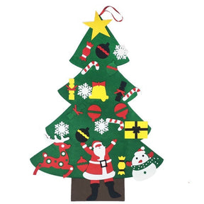 Kids DIY Big Felt Christmas Tree Christmas Decoration Santa Claus Xmas Tree 2021 New Year Gifts For Children Educational Toys