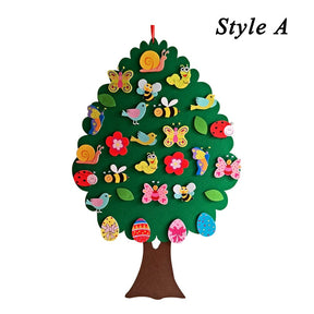 Montessori Felt Animal Jigsaw Toy Christmas Tree Sea Animal Baby DIY Material Paste Handmade Game Educational Toys For Children