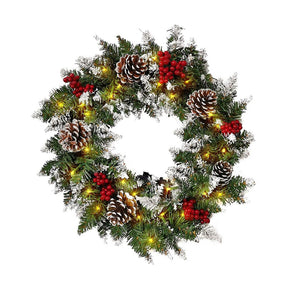 2021 Christmas Garland Wreath Pinecone Christmas Decorations for Home Xmas Party Supplies Hanging Ornament Hanger Decoration