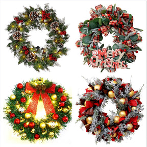 2021 Christmas Garland Wreath Pinecone Christmas Decorations for Home Xmas Party Supplies Hanging Ornament Hanger Decoration