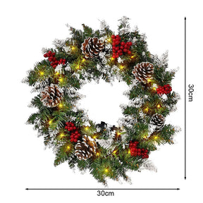 2021 Christmas Garland Wreath Pinecone Christmas Decorations for Home Xmas Party Supplies Hanging Ornament Hanger Decoration