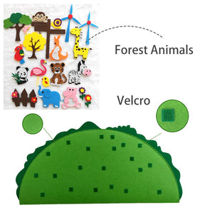 Montessori Felt Animal Jigsaw Toy Christmas Tree Sea Animal Baby DIY Material Paste Handmade Game Educational Toys For Children