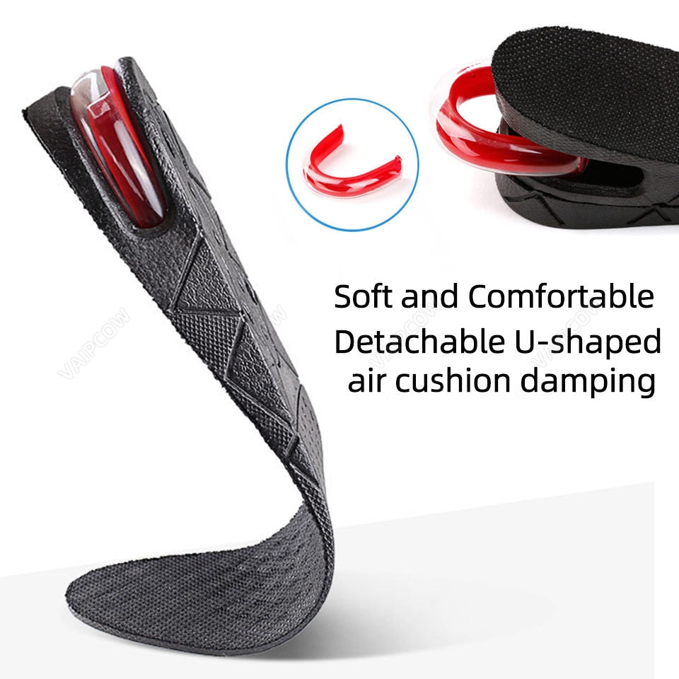 3-9cm Invisible Height Increase Insole Cushion Height Adjustable Shoe Heel insoles Insert Taller Support Absorbant Foot Pad