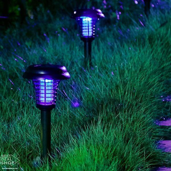 Lâmpada Led Eliminadora de Mosquitos com Painel Solar